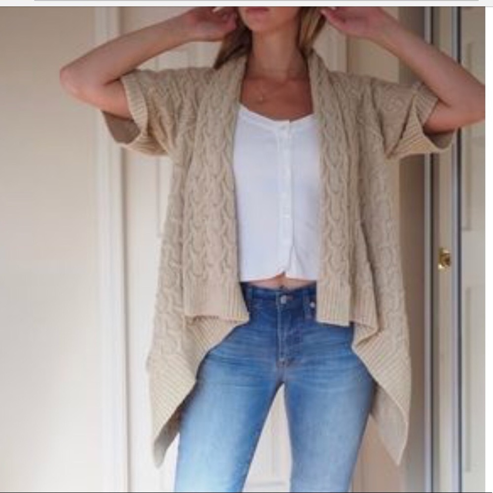 Cream Calypso Short Sleeved Sweater